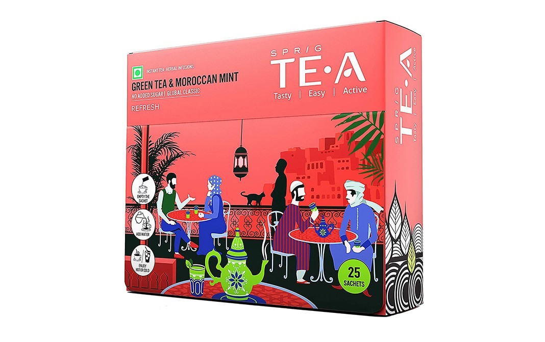 Sprig Green Tea & Moroccan Mint    Box  25 pcs
